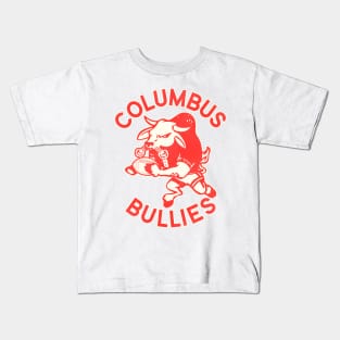 Defunct Columbus Bullies Football Team Kids T-Shirt